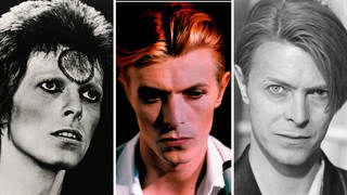 David Bowie in 1972, 1976 and 1983