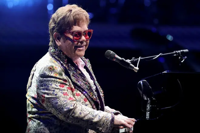 Elton John performing live in January 2022