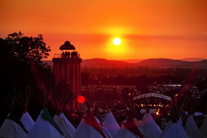 The sun sets on Glastonbury's 40th anniversary event in 2010