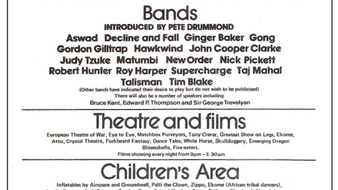 Glastonbury poster 1981