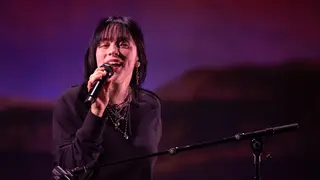 Billie Eilish onstage in Germany in June 2022