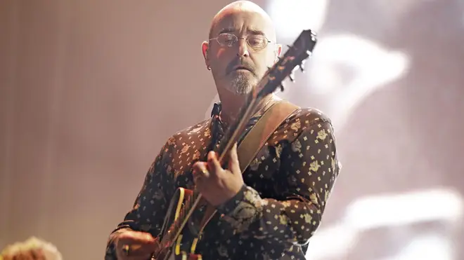 Paul Arthurs AKA Bonehead performs with Liam Gallagher at Manchester Arena on November 20, 2019