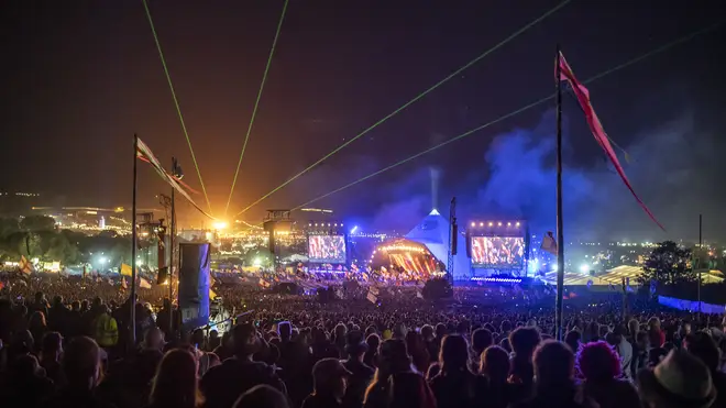 The crowd for Paul McCartney at Glastonbury Festival 2022
