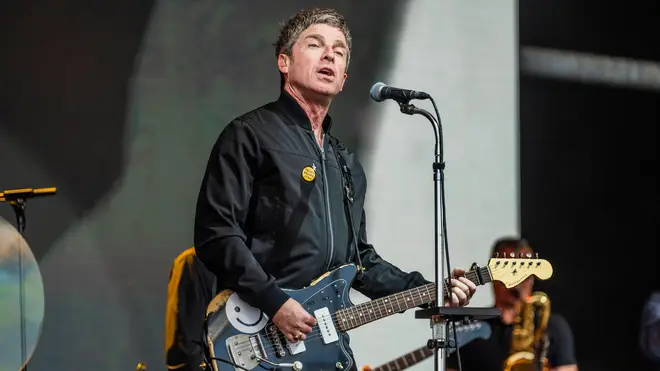Noel Gallagher's High Flying Birds played to a huge crowd before Paul McCartney on Saturday night at the Pyramid Stage