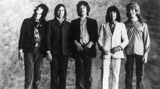 The Rolling Stones in 1974: Keith Richards, Charlie Watts, Mick Jagger, Bill Wyman, Mick Taylor.