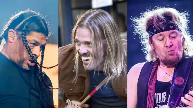 Robert Trujillo, Taylor Hawkins and Adrian Smith captured during jam session