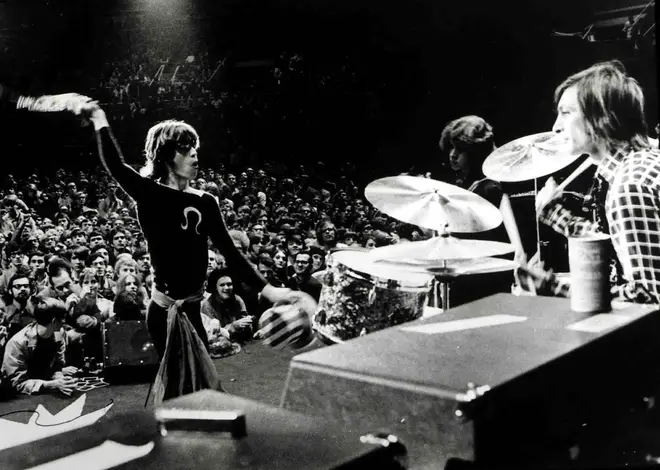 Charlie Watts in the drummer's seat for the Stones' 1969 North American tour
