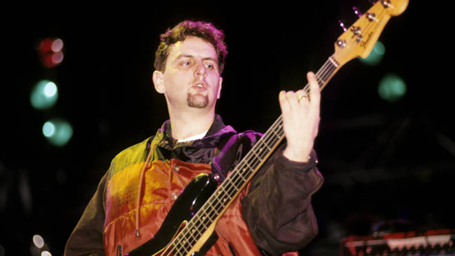Paul Ryder in his Happy Mondays heyday at Rock In Rio,  February 1991