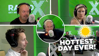 The Chris Moyles Show reacts to the hottest day of the year