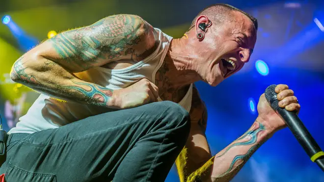Chester Bennington performing live in August 2014