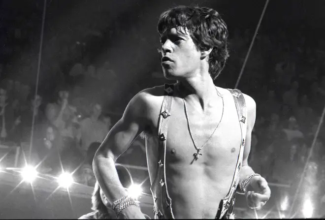 Jagger onstage with the Rolling Stones in 1973
