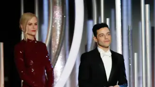 Nicole Kidman and Rami Malek at the 76th Annual Golden Globes on January 6 2019