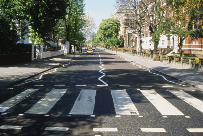 The famous Abbey Road crossing in St John's Wood, London