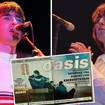 Noel and Liam Gallagher performing at Knebworth in August 1996