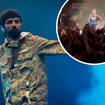 Kasabian with footage from their Kingston gig inset