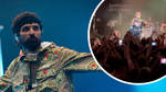 Kasabian with footage from their Kingston gig inset