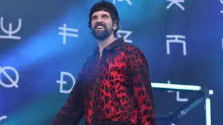erge Pizzorno of Kasabian performs at Knebworth Park on June 3rd, 2022