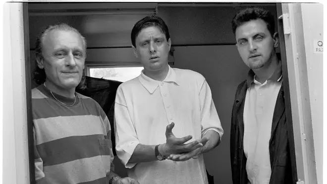 Shaun Ryder with his father Derek and his brother Paul back in August 1991