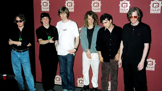 Mike Mills, Dave Grohl, Thurston Moore, Dave Pirner at the MTV Movie Awards, 1994