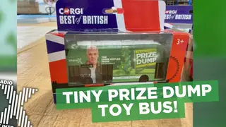 The Chris Moyles Show Prize Dump Tour with Motors.co.uk toy buses!