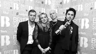 Wolf Alice with their BRIT Award, February 2022