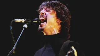 Dave Grohl performing with Foo Fighters at Manchester's Apollo, 25th May 1997