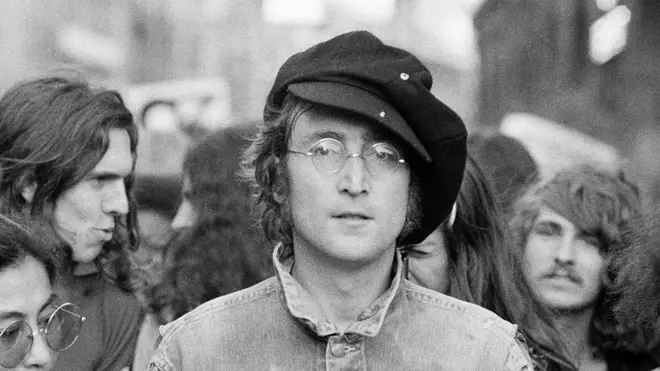 John Lennon in Hyde Park in 1975