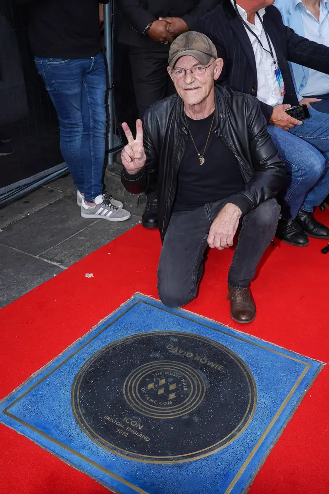 "Woody" Woodmansey unveils David Bowie stone on the Music Walk of Fame