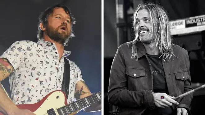 Foo Fighters' Chris Shiflett and the late drummer Taylor Hawkins