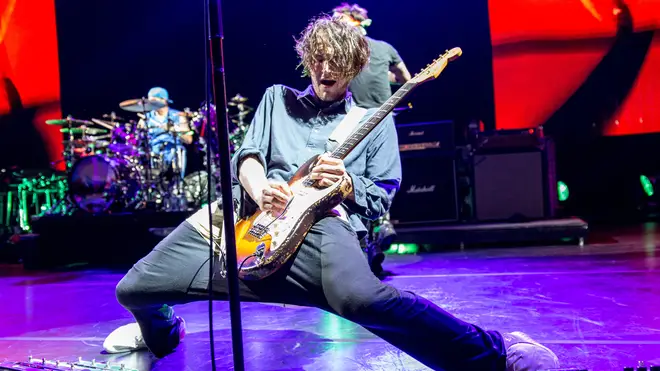 Josh Klinghoffer performing with Red Hot Chili Peppers in 2017