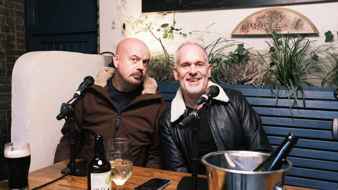 Dominic Byrne and Chris Moyles at this year's Pubcast
