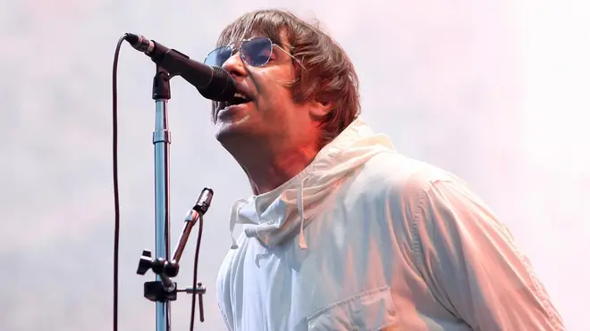 Liam Gallagher performing at Knebworth, June 2022
