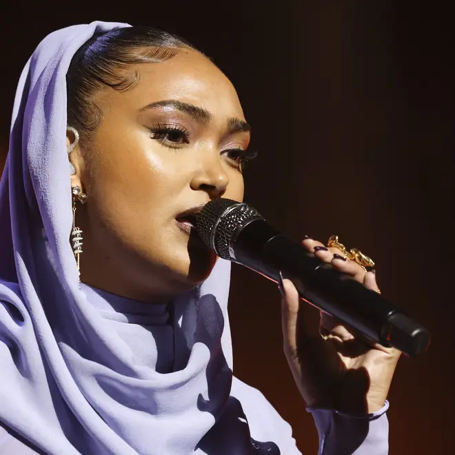 Joy Crookes performs during the Mercury Prize: Albums of the Year 2022 at Eventim Apollo