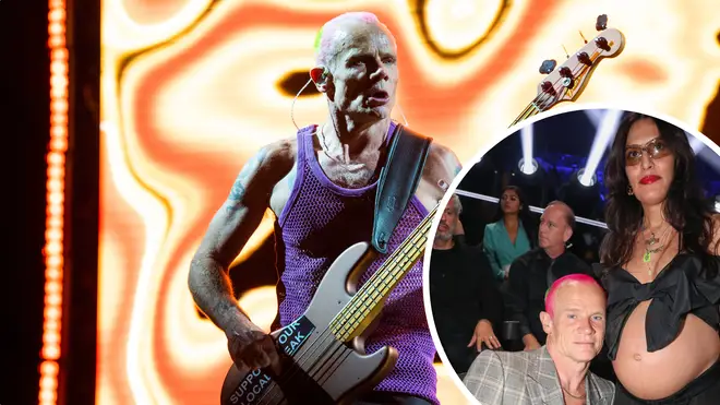 Flea and his wife and designer Melody Ehsani