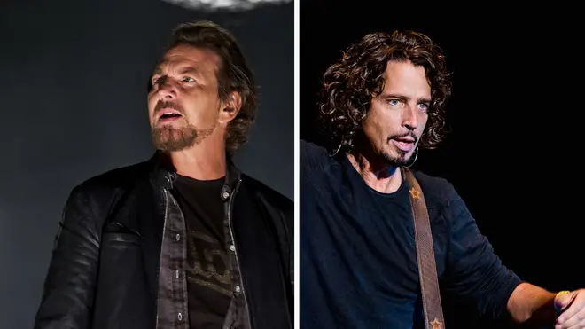 Pearl Jam's Eddie Vedder and the late Chris Cornell