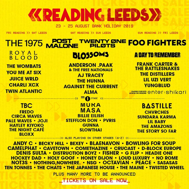 Reading and Leeds festivals poster 2019