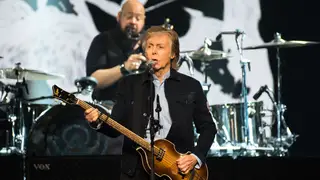 Paul McCartney live on stage at The O2, London during his 'Freshen Up' tour in 2018