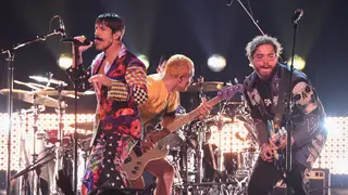 Red Hot Chili Peppers perform with Post Malone at The GRAMMYs
