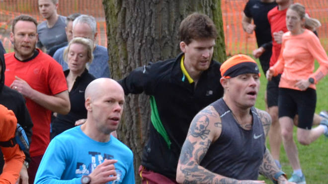 Final images of The Prodigy's Keith Flint as he runs the Chemsford Central parkrun