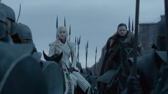 Emily Clarke and Kit Harington star as Khaleesi and John Snow in the first full teaser trailer for Game Of Thrones Season 8