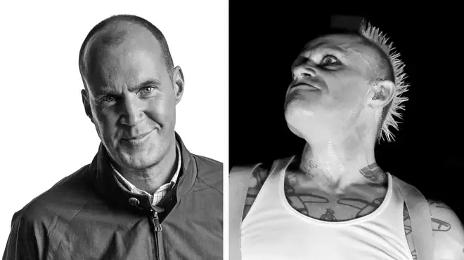Johnny Vaughan and the late Prodigy frontman Keith Flint