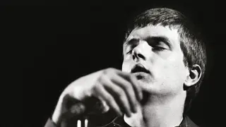 Ian Curtis of Joy Division onstage in Rotterdam, January 1980
