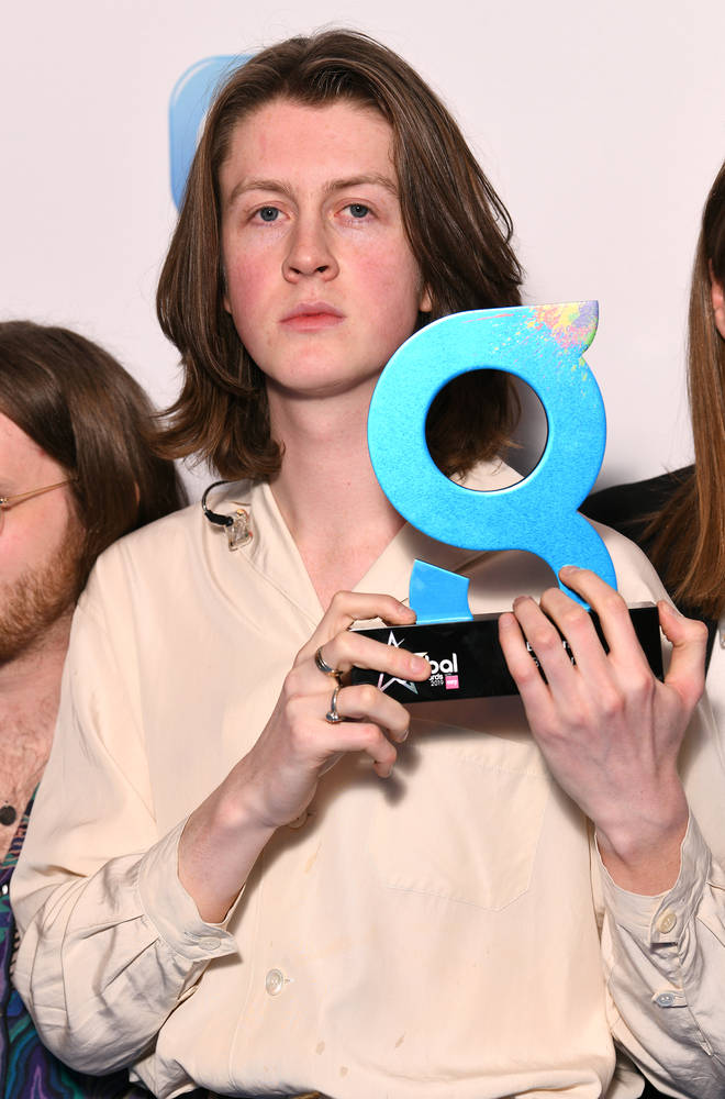 Tom Ogden of Blossoms with the award for Best Indie at The Global Awards 2019 with Very.co.uk held at London's Eventim Apollo Hammersmith