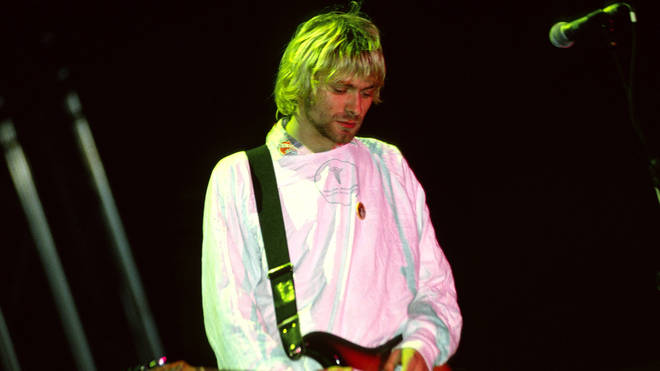 The late Nirvana frontman Kurt Cobain during the band's 1992 headline Reading Festival set