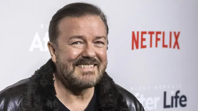 Ricky Gervais attends a screening of Netflix&squot;s "After Life" at the Paley Center for Media on Thursday, March 7, 2019