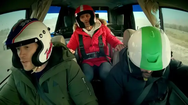 Freddie Flintoff, Paddy McGuinness and Chris Harris in Top Gear Series 27