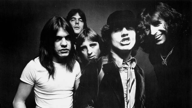 AC/DC in 1979: Malcolm Young, Cliff Williams, Phil Rudd, Angus Young and Bon Scott