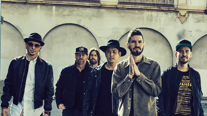 Linkin Park with their late frontman Chester Bennington in 2017