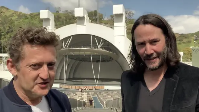 Alex Winter and Keanu Reeves take to th eHollywood Bowl to announce Bill & Ted 3: Face The Music