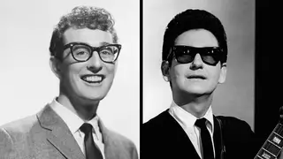Buddy Holly in 1958 and Roy Orbison in 1965